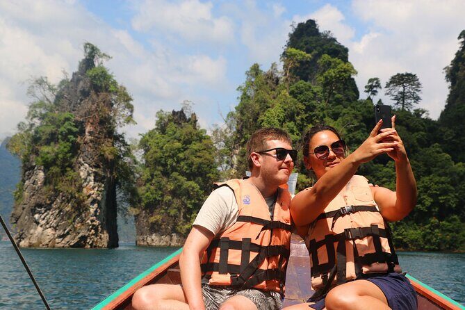 Amazing One Day Trip At Cheow Larn Lake From Khao Lak - After-lunch on the lake: kayaking, swimming, and that long-tail ride feeling