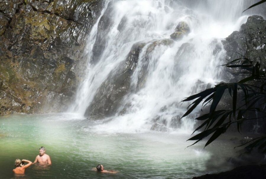 Khao Lak: Raft Expedition & Sea Turtle Conservation Center - Ton Pling Waterfall: swimming, slippery rocks, and the crowd factor