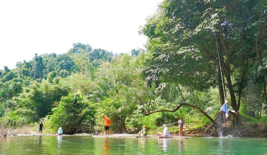 Khaolak: Bamboo Rafting, Waterfalls, and Turtle Conservation - Waterfalls and the Ton Pling swim: the fun part with some real footing